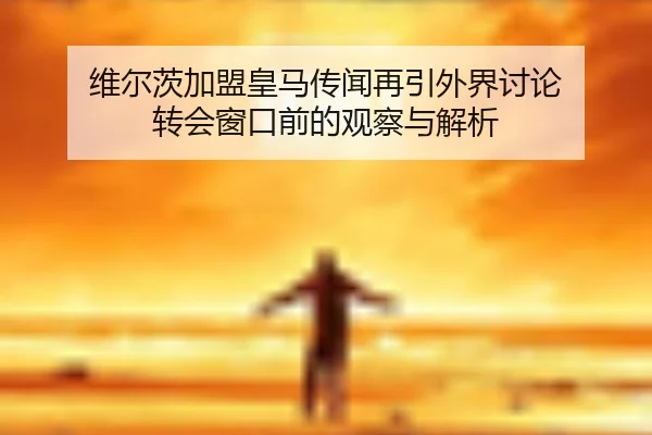 维尔茨加盟皇马传闻再引外界讨论 转会窗口前的观察与解析